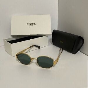 Celine Parisian Chic Gold Oval Sun Protection